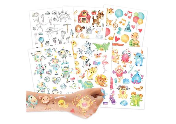 100 Kindertattoos zum Aufkleben – Roboter und Monster