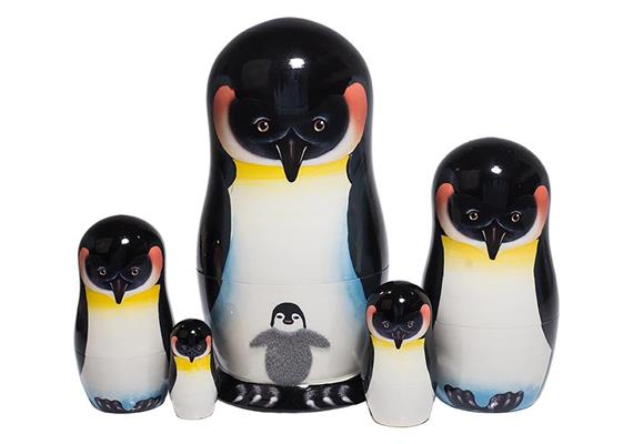 Babuschka Kaiser Pinguin 5 Stück, 12.7 cm