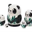 Babuschka Mini Panda 5 Stück, 3.8 cm | Bild 2