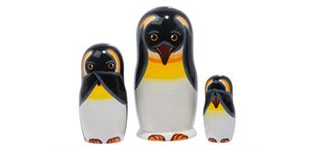 Babuschka No Evil Pinguine 3 Stück, 10 cm