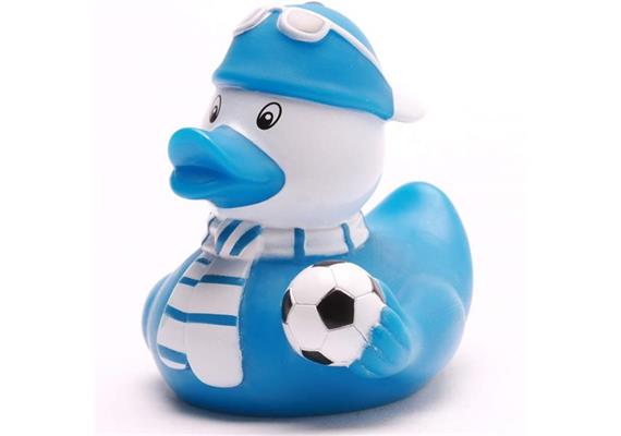 Badeente Fussball Fan - blau