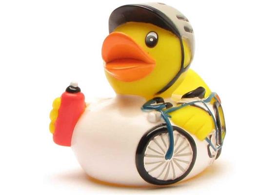 Badeente Radrennfahrer