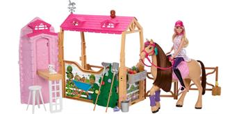 Barbie HXJ44 Stall mit Puppe und Pferd