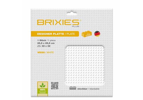 Brixies - Bodenplatten Basic weiss 32 x 32