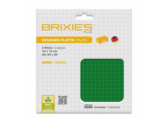 Brixies - Bodenplatten Doppelpack 20 x 20 grün