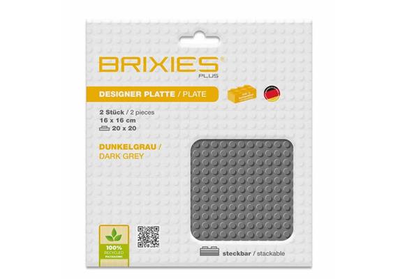 Brixies - Bodenplatten Doppelpack dunkelgrau 20 x 20