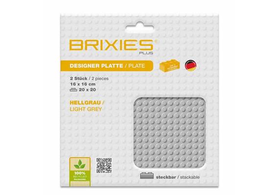 Brixies - Bodenplatten Doppelpack hellgrau 20 x 20