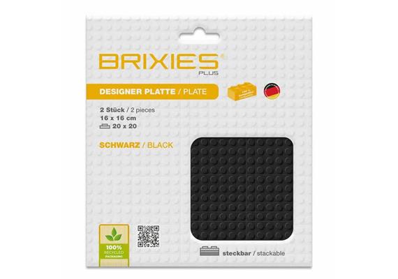 Brixies - Bodenplatten Doppelpack schwarz 20 x 20