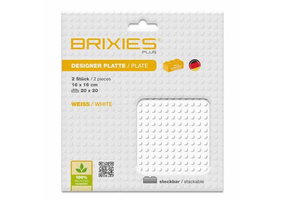 Brixies - Bodenplatten Doppelpack weiss 20 x 20