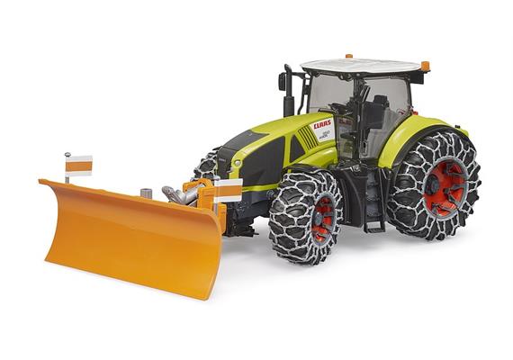 Bruder 03018 Claas Axion 950 mit Schneeketten und Räumschild