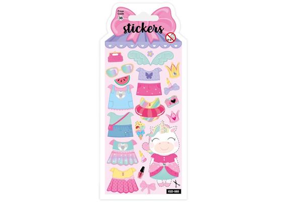 Card Group Stickers Dress Up Unicorn