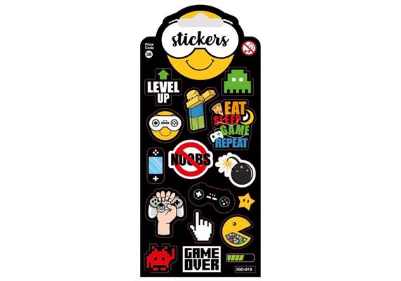 Card Group Stickers Video Game Icons