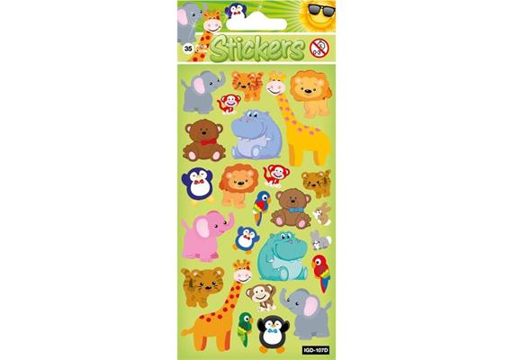 Card Group Stickers Zoo Animals