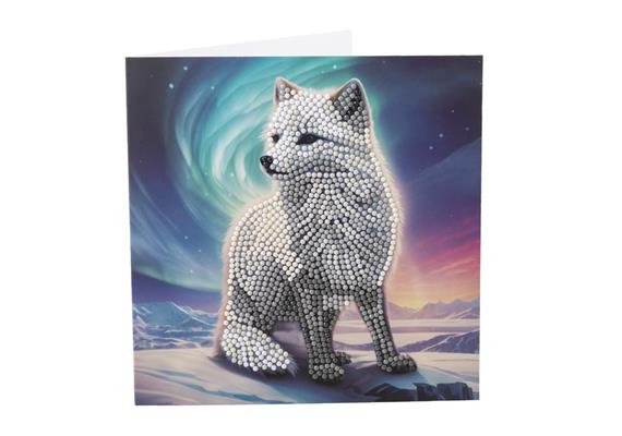 Crystal Art Card Kit Aurora the Fox 18 x 18 cm