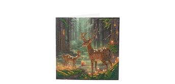 Crystal Art Card Kit Enchanted Forest 18 x 18 cm