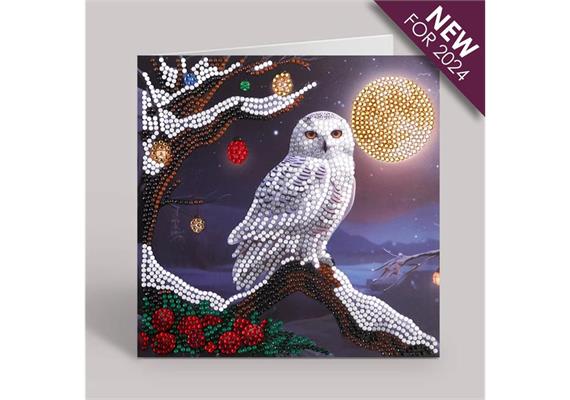 Crystal Art Card Kit Frosted Moon 18 x 18 cm