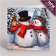 Crystal Art Card Kit Frosty & Merry 18 x 18 cm