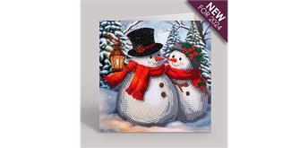 Crystal Art Card Kit Frosty & Merry 18 x 18 cm