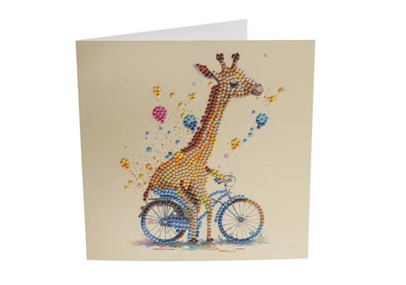 Crystal Art Card Kit Giraffe 18 x 18 cm