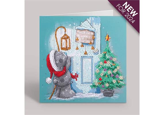 Crystal Art Card Kit Happy Xmas! 18 x 18 cm