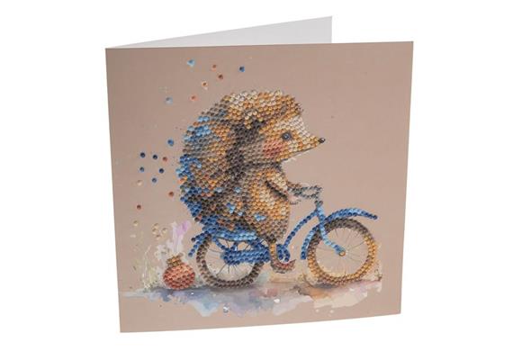 Crystal Art Card Kit Hedgehog 18 x 18 cm