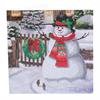 Crystal Art Card Kit Smiling Snowman 18 x 18 cm