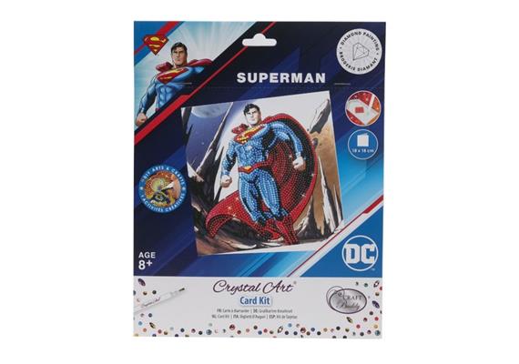 Crystal Art Card Kit Superman 18 x 18 cm