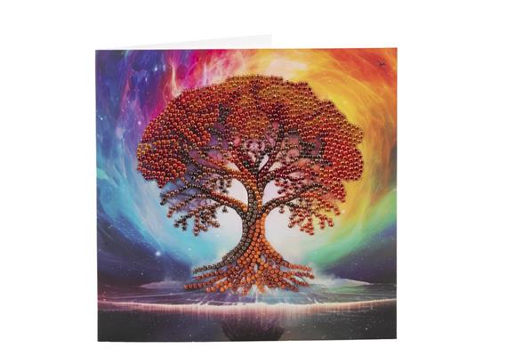 Crystal Art Card Kit Tree of Life 18 x 18 cm