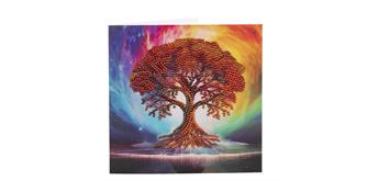 Crystal Art Card Kit Tree of Life 18 x 18 cm