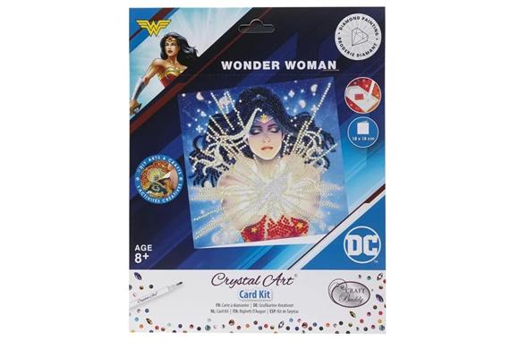 Crystal Art Card Kit Wonder Woman 18 x 18 cm