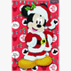 Crystal Art Card Santa Mickey, 10 x 15 cm