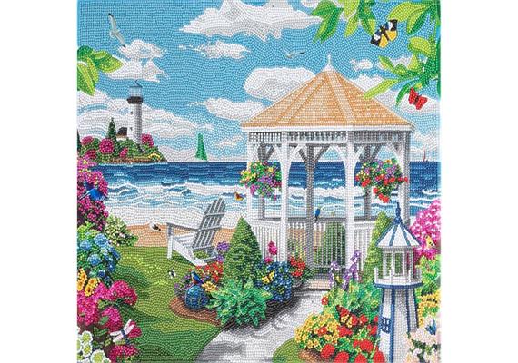 Crystal Art Kit Coastline 40 x 50 cm mit Rahmen