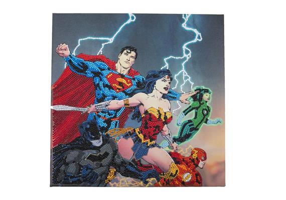 Crystal Art Kit DC Heroes 30 x 30 cm mit Rahmen