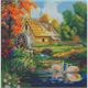 Crystal Art Kit Enchanting Water Mill 30 x 30 cm mit Rahmen