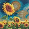 Crystal Art Kit Golden Sunflower Blooms 30 x 30 cm mit Rahmen