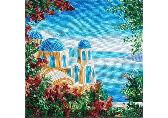 Crystal Art Kit Grecian View 30 x 30 cm mit Rahmen