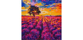 Crystal Art Kit Lavender Field 30 x 30 cm mit Rahmen