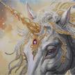 Crystal Art Scroll Cosmic Unicorn, 40 x 50 cm | Bild 2