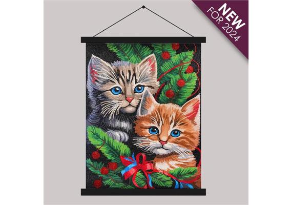 Crystal Art Scroll Cute Cats, 40 x 50 cm