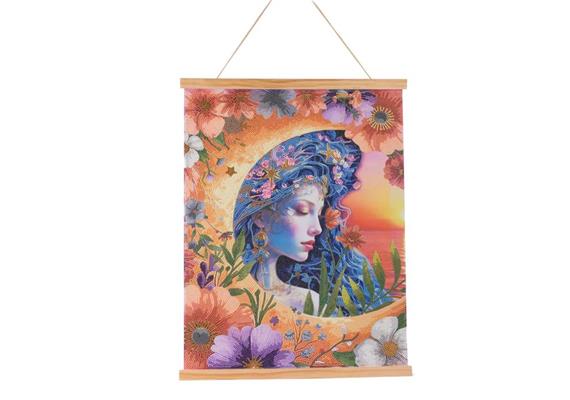 Crystal Art Scroll Luna Goddess, 40 x 50 cm