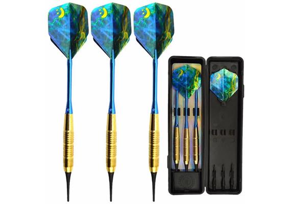 Dartpfeile Typhoon Softdart Nylonsicherheitsspitze blau/gold 3 Stück