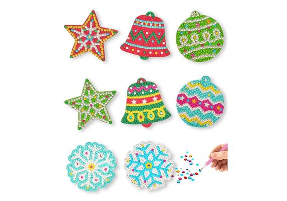 Diamond Art Weihnachtsschmuck- und Magnet-Set (8 Stück)