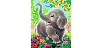 Diamond Painting Elefant 25 x 30 cm mit Rahmen