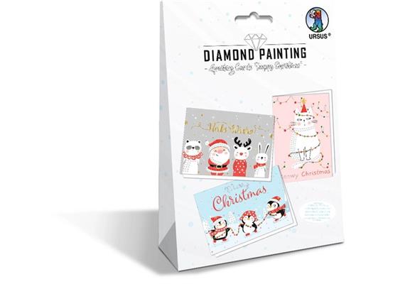 Diamond Painting Greeting Cards "Happy Christmas"