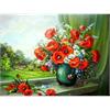 Diamond Painting Mohnblumenstrauss 30 x 40 cm mit Rahmen