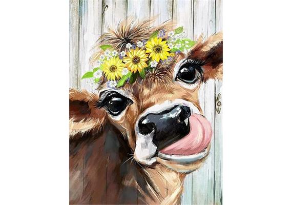 Diamond Painting Set DP2262912 Cow 35 x 45 cm