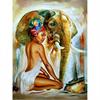 Diamond Painting Set DP2280254 Elephant Girl Squares Stones 50 x 40 cm