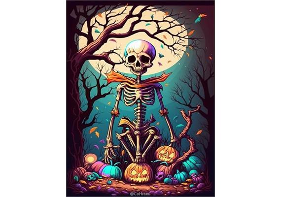 Diamond Painting Set DP24080308 Skeleton 35 x 45 cm