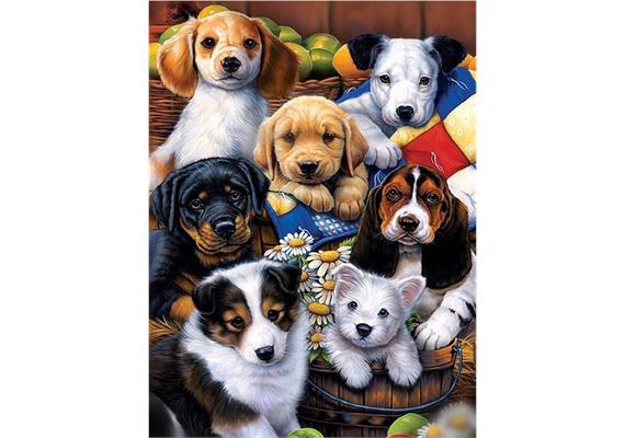 Diamond Painting Set DW22007 Dogs 35 x 45 cm