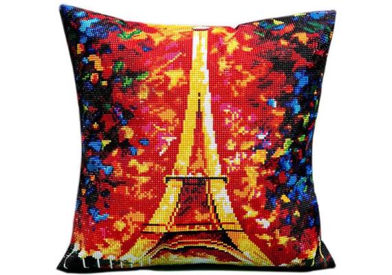 Diamond Painting Set Eiffel Tower Kissen 40 x 40 cm